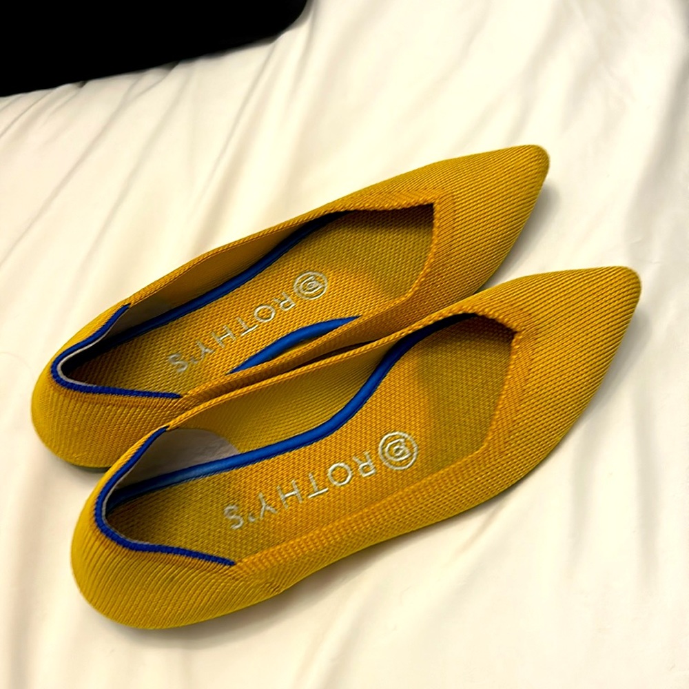 Mustard yellow Rothy’s, only wore a few months